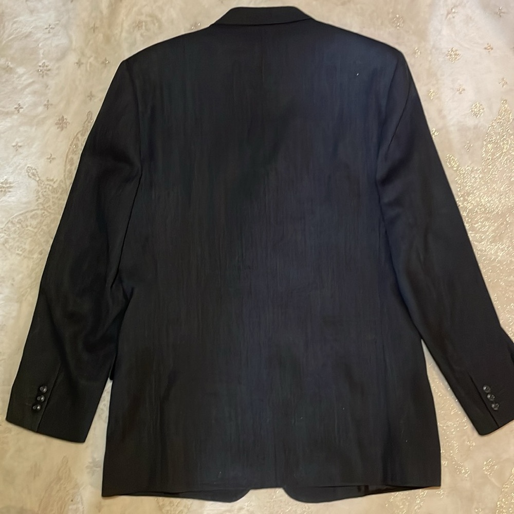 Bachrach Three Button Wool 40r Charcoal Gray Suit… - image 3